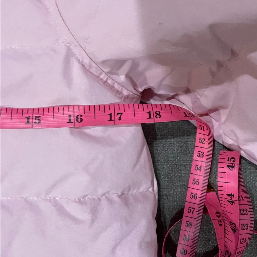 Hanna Andersson Pink Down Puff Coat with Removable Faux Fur Hood